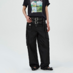 GANNI Duchesse Nylon Pocket Pant - Black