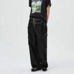 GANNI Duchesse Nylon Pocket Pant - Black