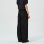 GANNI Duchesse Nylon Pocket Pant - Black