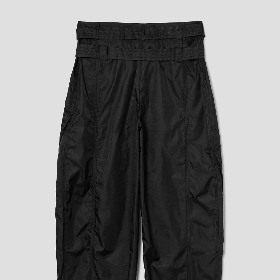 GANNI Duchesse Nylon Pocket Pant - Black