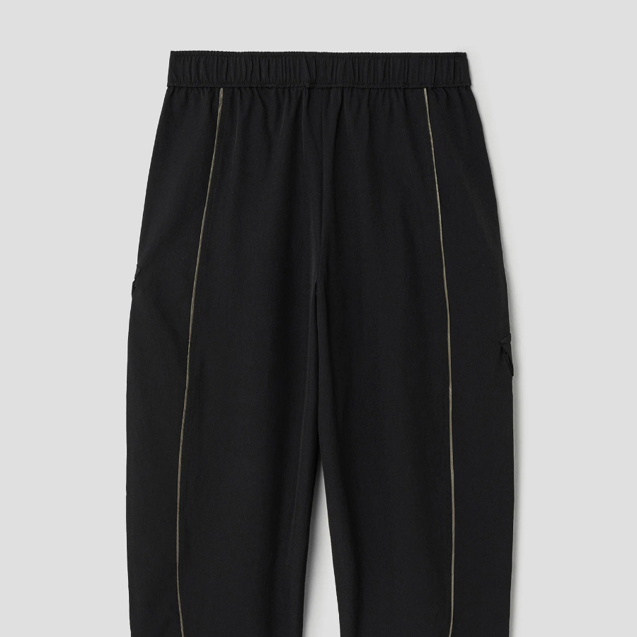 GANNI Stretch Shell Elasticated Cargo Pants - Black