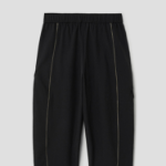 GANNI Stretch Shell Elasticated Cargo Pants - Black