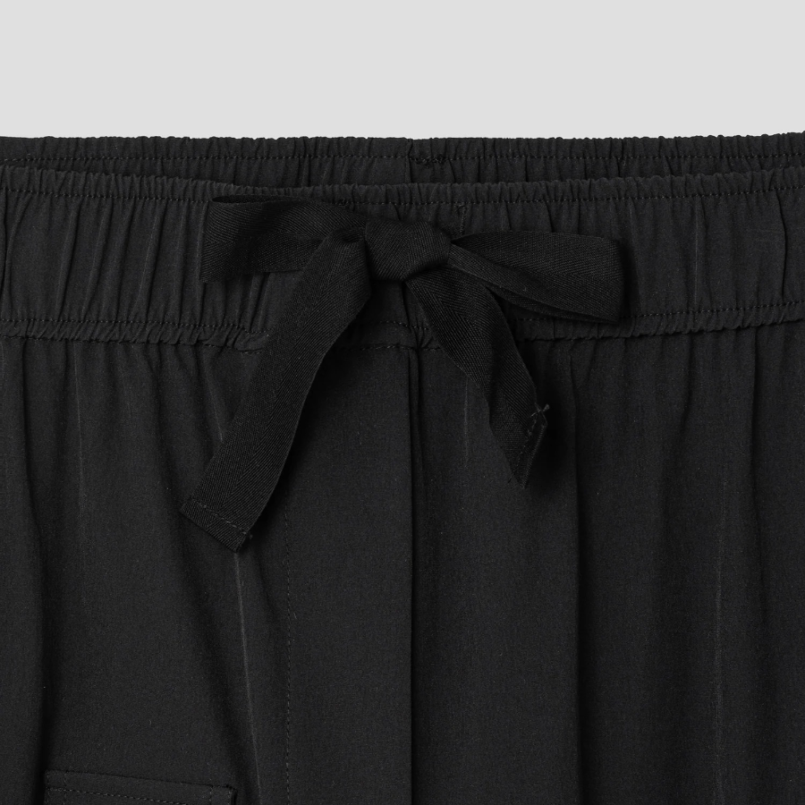 GANNI Stretch Shell Elasticated Cargo Pants - Black