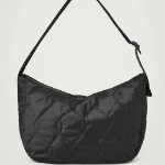 COS Quilted Crossbody Messenger Bag – Nylon Black