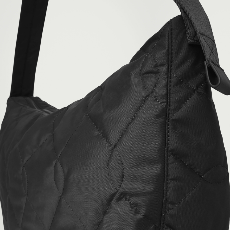COS Quilted Crossbody Messenger Bag – Nylon Black