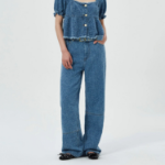GANNI Fluffy Denim Izey Belt - Blue