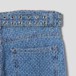 GANNI Fluffy Denim Izey Belt - Blue