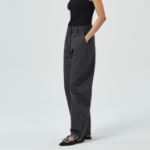 GANNI Heavy Twill Curved Pants - Phantom