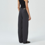 GANNI Heavy Twill Curved Pants - Phantom