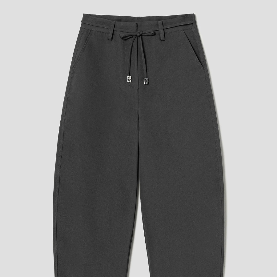 GANNI Heavy Twill Curved Pants - Phantom