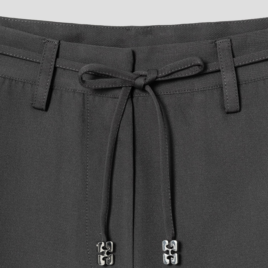 GANNI Heavy Twill Curved Pants - Phantom