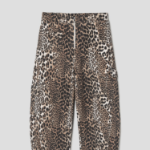 GANNI Heavy Fleece Pants - Leopard