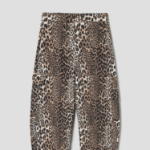 GANNI Heavy Fleece Pants - Leopard
