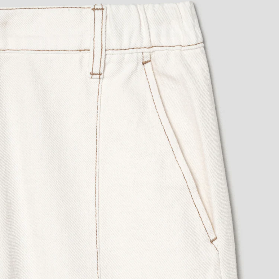 KUHO Tapered Fit Denim Pants - Ivory