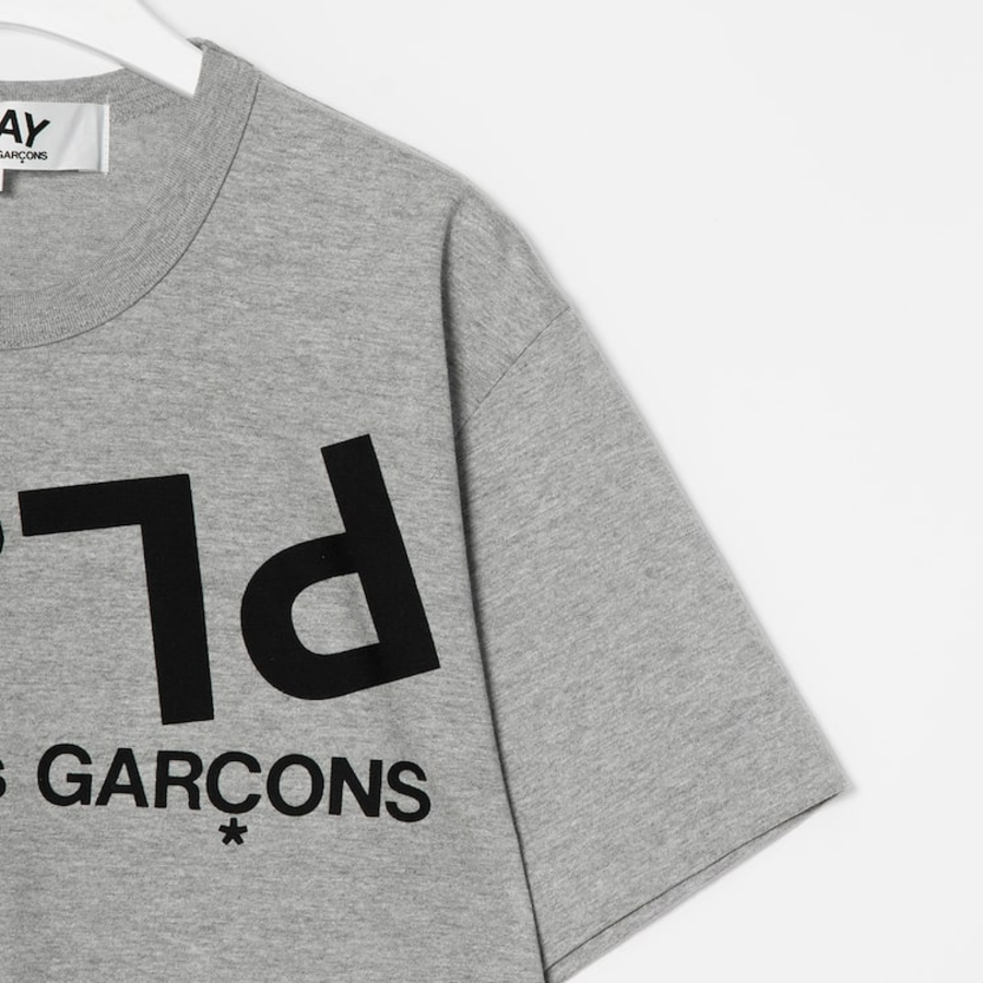 Upside Down Play Logo T-Shirt — Grey