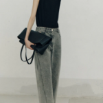 KUHO Wide-Fit Denim Pants - Grey