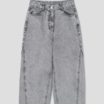 KUHO Wide-Fit Denim Pants - Grey