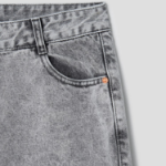 KUHO Wide-Fit Denim Pants - Grey