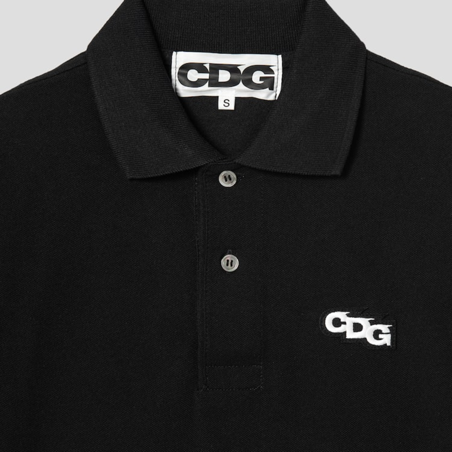 CDGCDGCDG Logo Patch Polo Shirt — Black