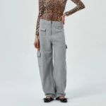 GANNI Heavy Terry Curved Pants - Paloma Melange