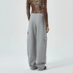 GANNI Heavy Terry Curved Pants - Paloma Melange