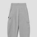 GANNI Heavy Terry Curved Pants - Paloma Melange