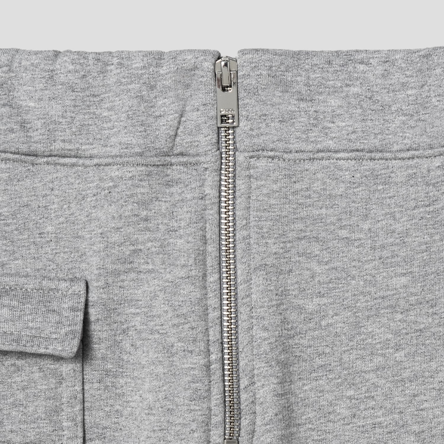 GANNI Heavy Terry Curved Pants - Paloma Melange