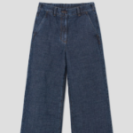 KUHO Cotton Linen Wide Pants - Blue