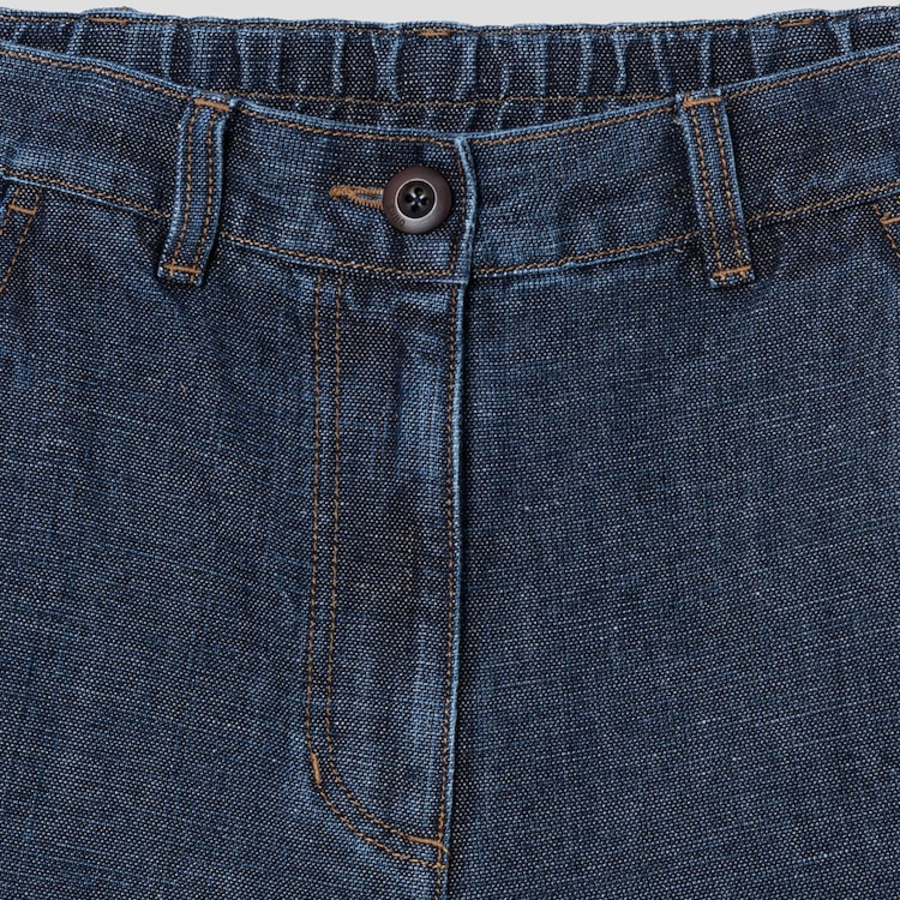 KUHO Cotton Linen Wide Pants - Blue