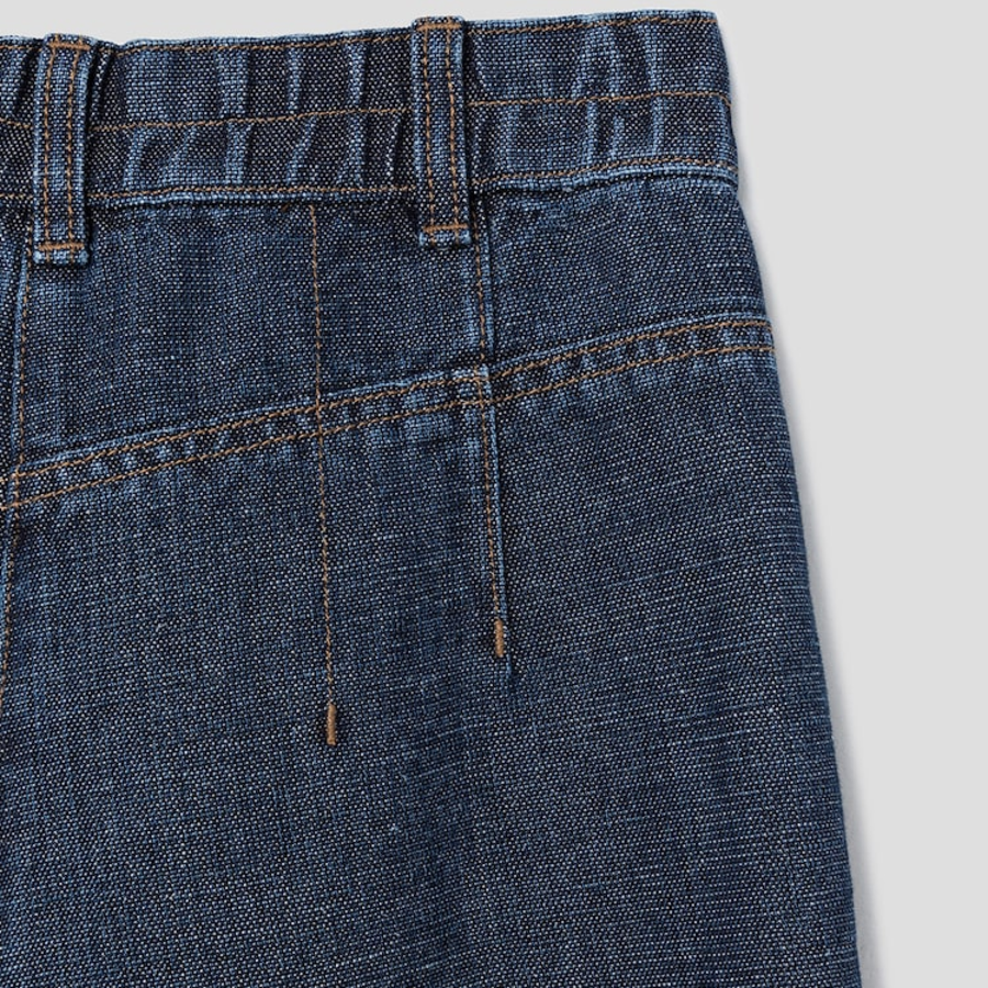 KUHO Cotton Linen Wide Pants - Blue