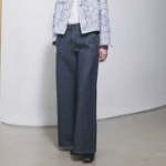 KUHO Cotton Linen Wide Pants - Blue