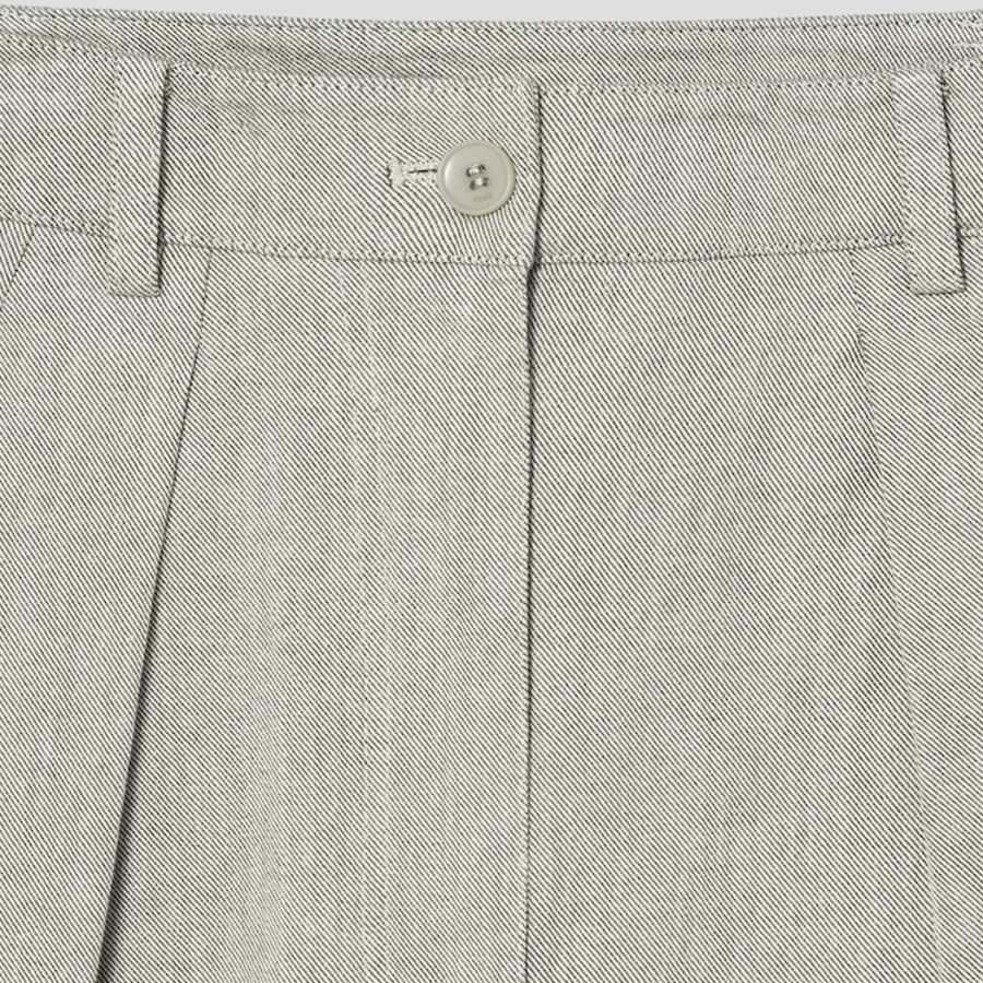 KUHO Cotton-Blended Wide Pants - Khaki