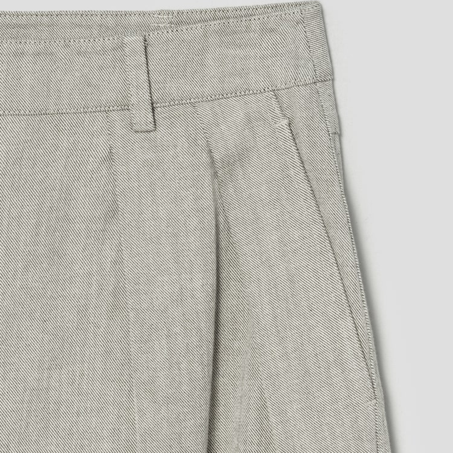KUHO Cotton-Blended Wide Pants - Khaki