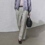 KUHO Cotton-Blended Wide Pants - Khaki
