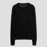 Theory Women Neo Sag Harbor Crew Neck Pullover - Black