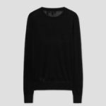 Theory Women Neo Sag Harbor Crew Neck Pullover - Black