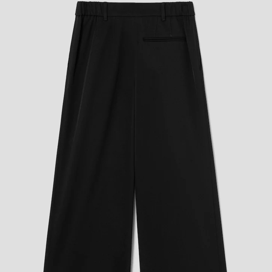 KUHO Riosell Blend Two Tuck Straight Pants - Black