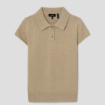 Theory Women Wave Boucle Cap Sleeve Polo - Hazel
