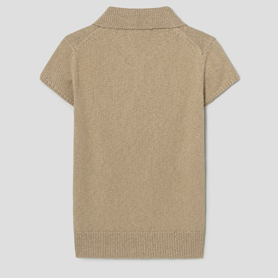 Theory Women Wave Boucle Cap Sleeve Polo - Hazel