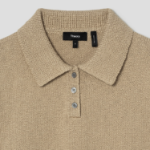 Theory Women Wave Boucle Cap Sleeve Polo - Hazel