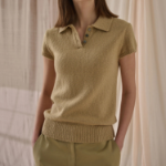 Theory Women Wave Boucle Cap Sleeve Polo - Hazel