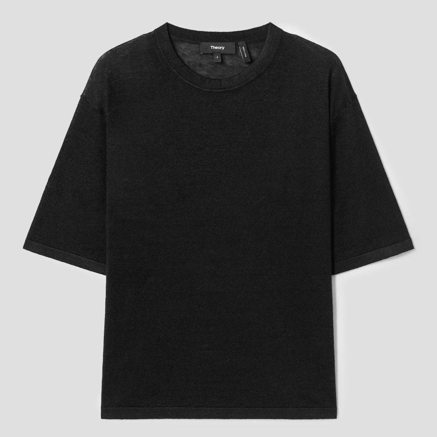 Theory Women Neo Sag Harbor Boyfriend Tee - Black
