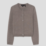 Theory Women Regal Wool Crop Cardigan - Light Cinder
