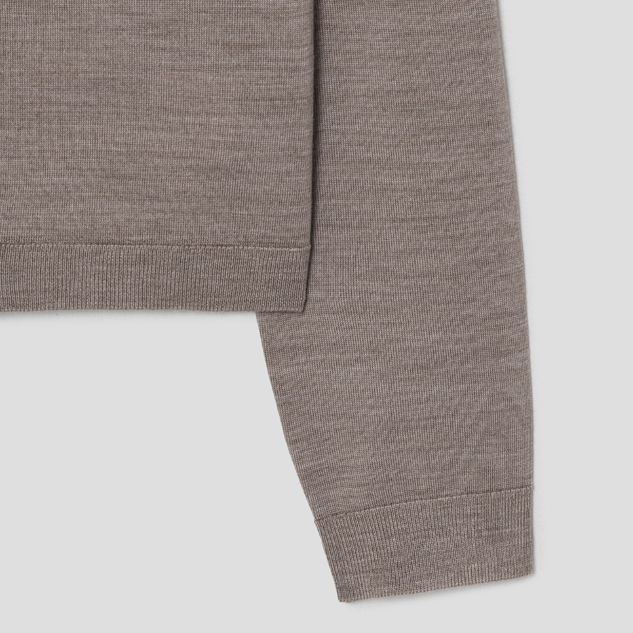 Theory Women Regal Wool Crop Cardigan - Light Cinder