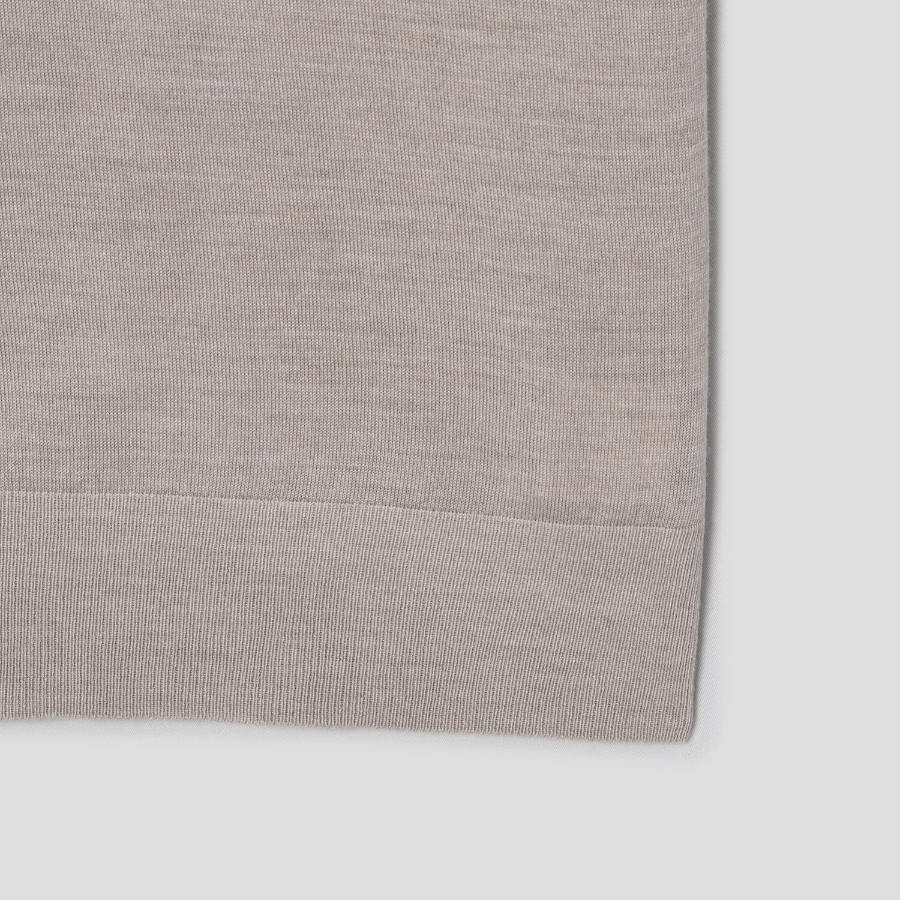 Theory Women Regal Wool Basic Tee - Pale Sand