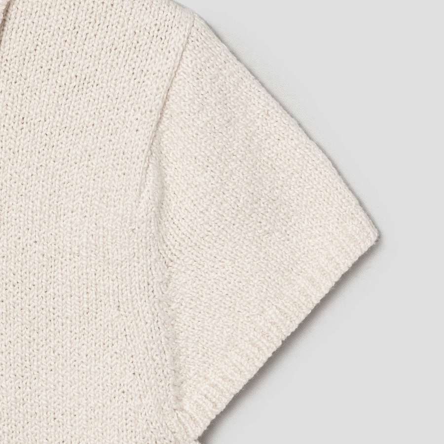 Theory Women Wave Boucle Cap Sleeve Polo - Off White