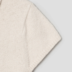 Theory Women Wave Boucle Cap Sleeve Polo - Off White