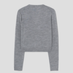 Theory Women Regal Wool Slim Crop Cardigan - Cool Heather Grey