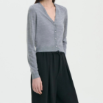 Theory Women Regal Wool Slim Crop Cardigan - Cool Heather Grey