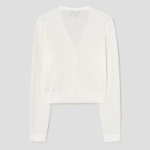 Theory Women Regal Wool Slim Crop Cardigan - New Ivory